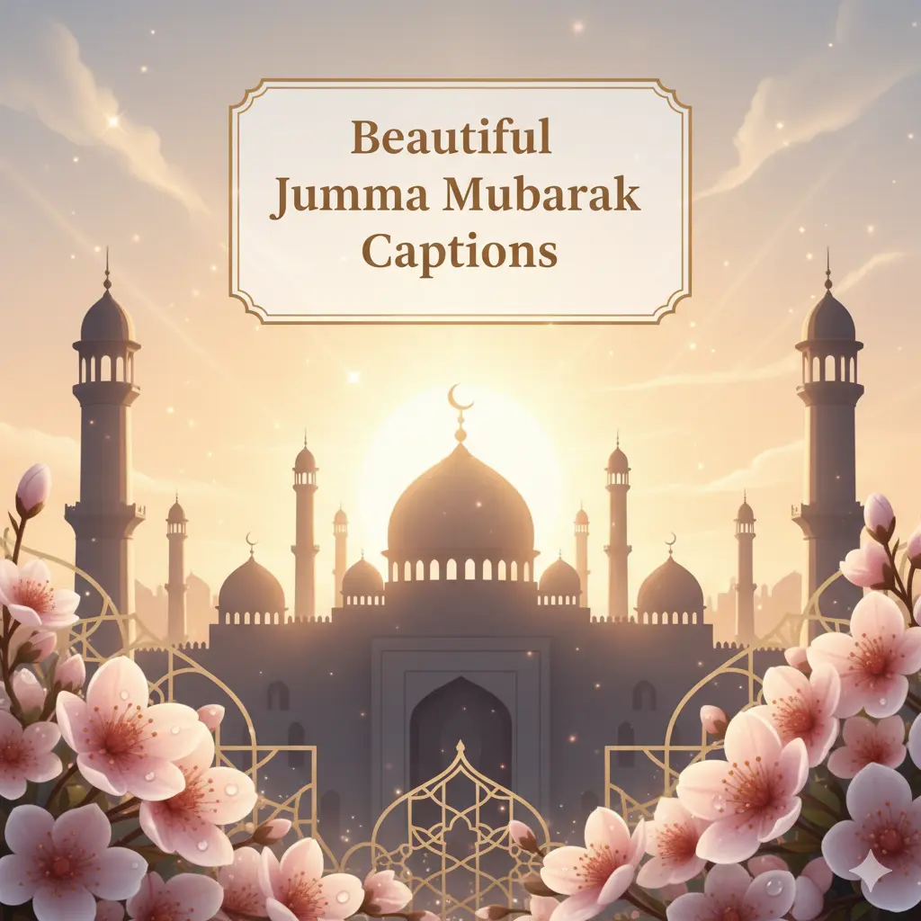 Beautiful Jumma Mubarak Captions for Social Media