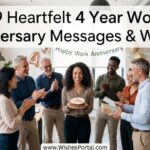 99 Heartfelt 4 Year Work Anniversary Messages & Wishes