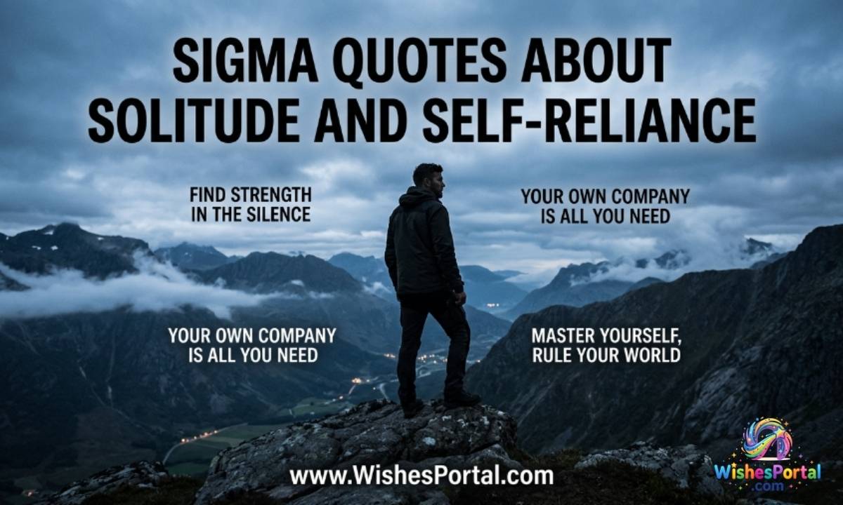 SIGMA QUOTES ABOUT SOLITUDE AND SELF-RELIANCE