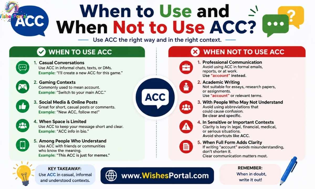 When to Use and When Not to Use ACC