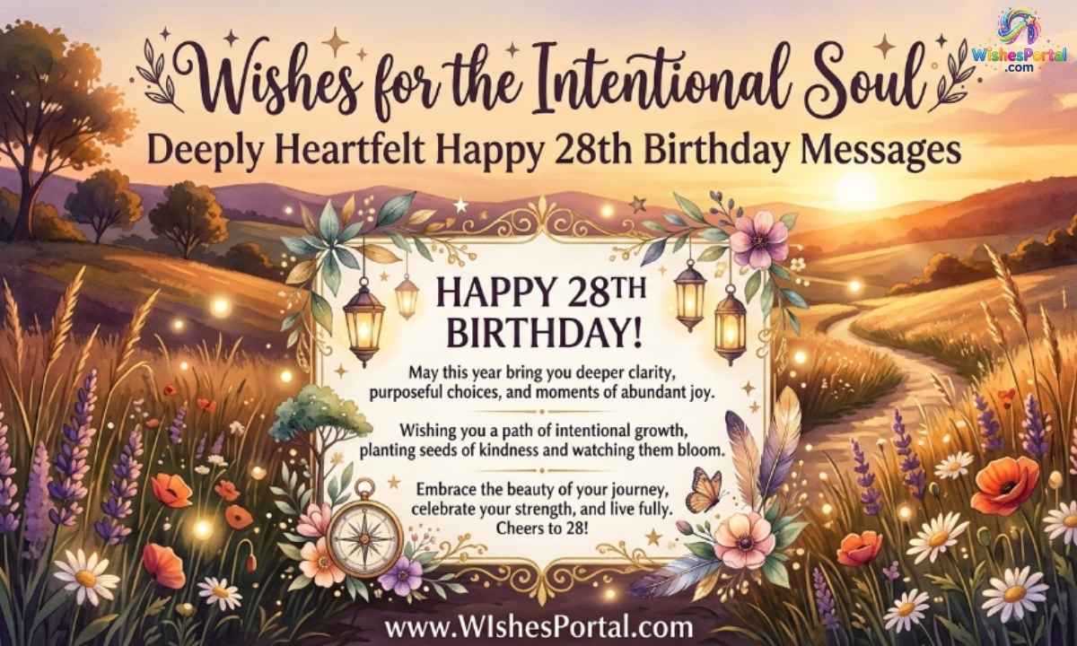 Wishes for the Intentional Soul Deeply Heartfelt Happy 28th Birthday Messages