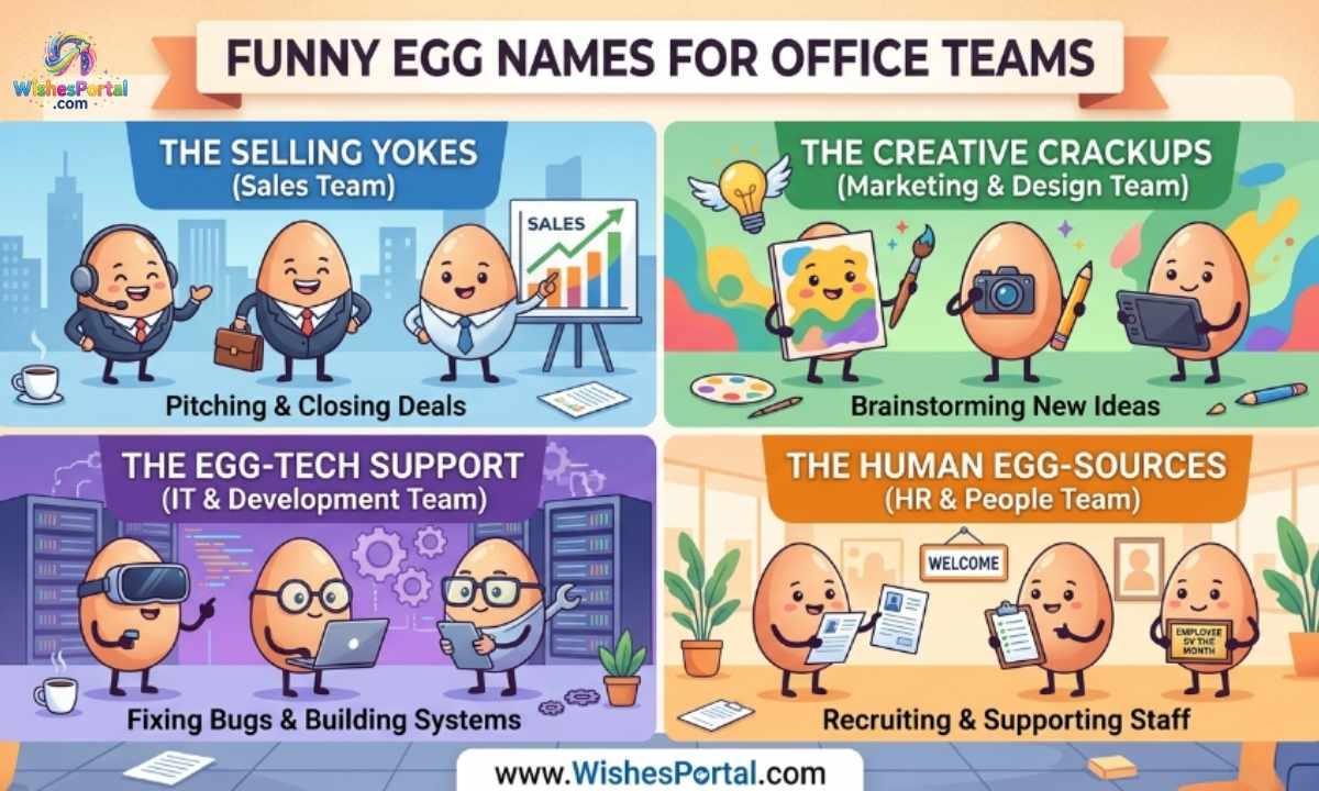 💼 Funny Egg Names for Office Teams
