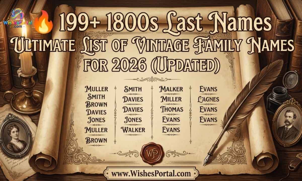 🔥 199+ 1800s Last Names Ultimate List of Vintage Family Names for 2026 (Updated)