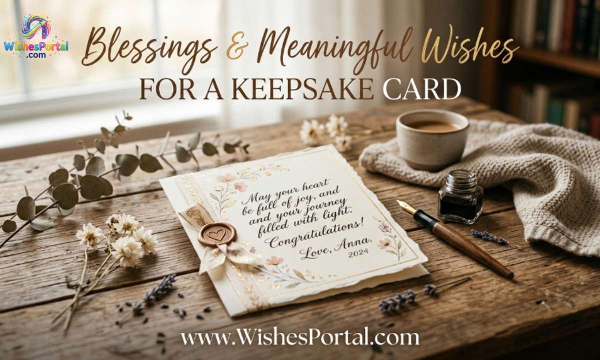 Blessings and Meaningful Wishes for a Keepsake Card