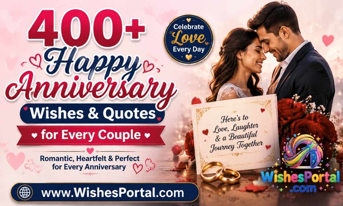 400+ Happy Anniversary Wishes & Quotes for Every Couple