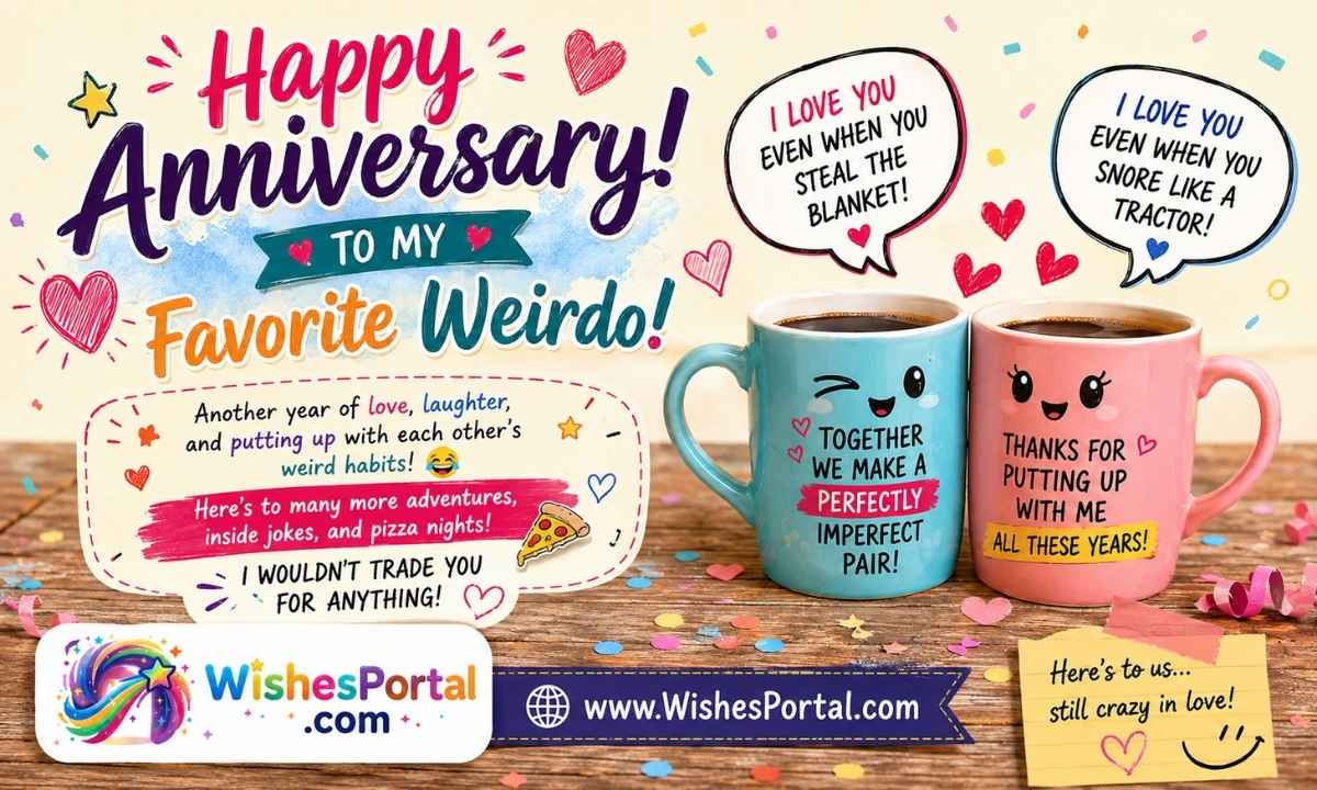 Funny & Lighthearted Anniversary Wishes