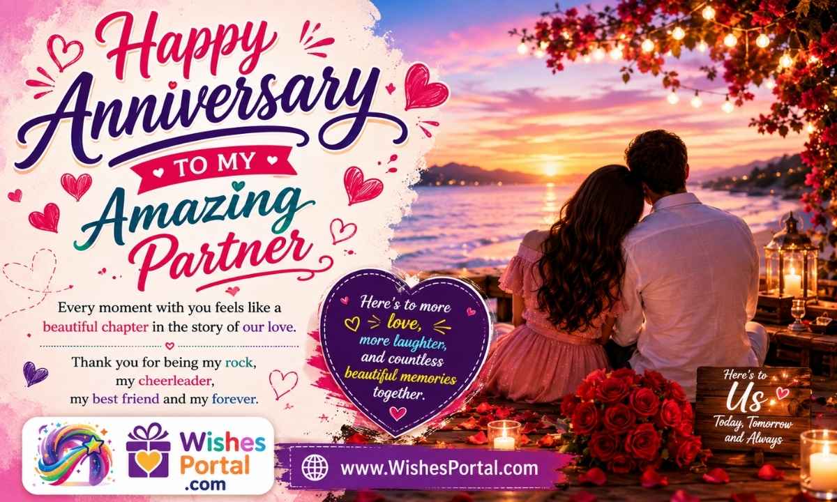 Romantic Anniversary Wishes for Your Spouse or Partner