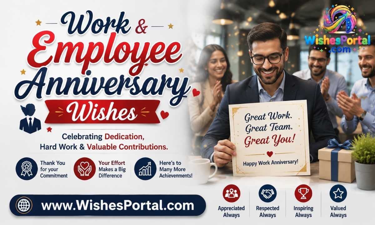 Work & Employee Anniversary Wishes